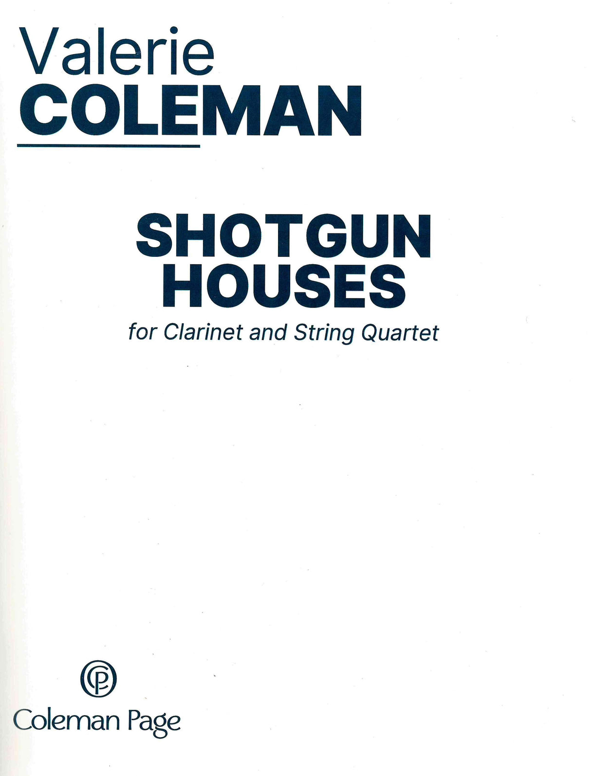 V. Coleman: Shotgun Houses