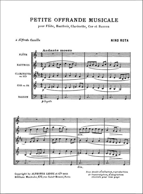 Rota: Petite Offrande Musicale
