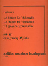 Dotzauer: 113 Cello Excercises - Volume 3 (Nos. 63-85)