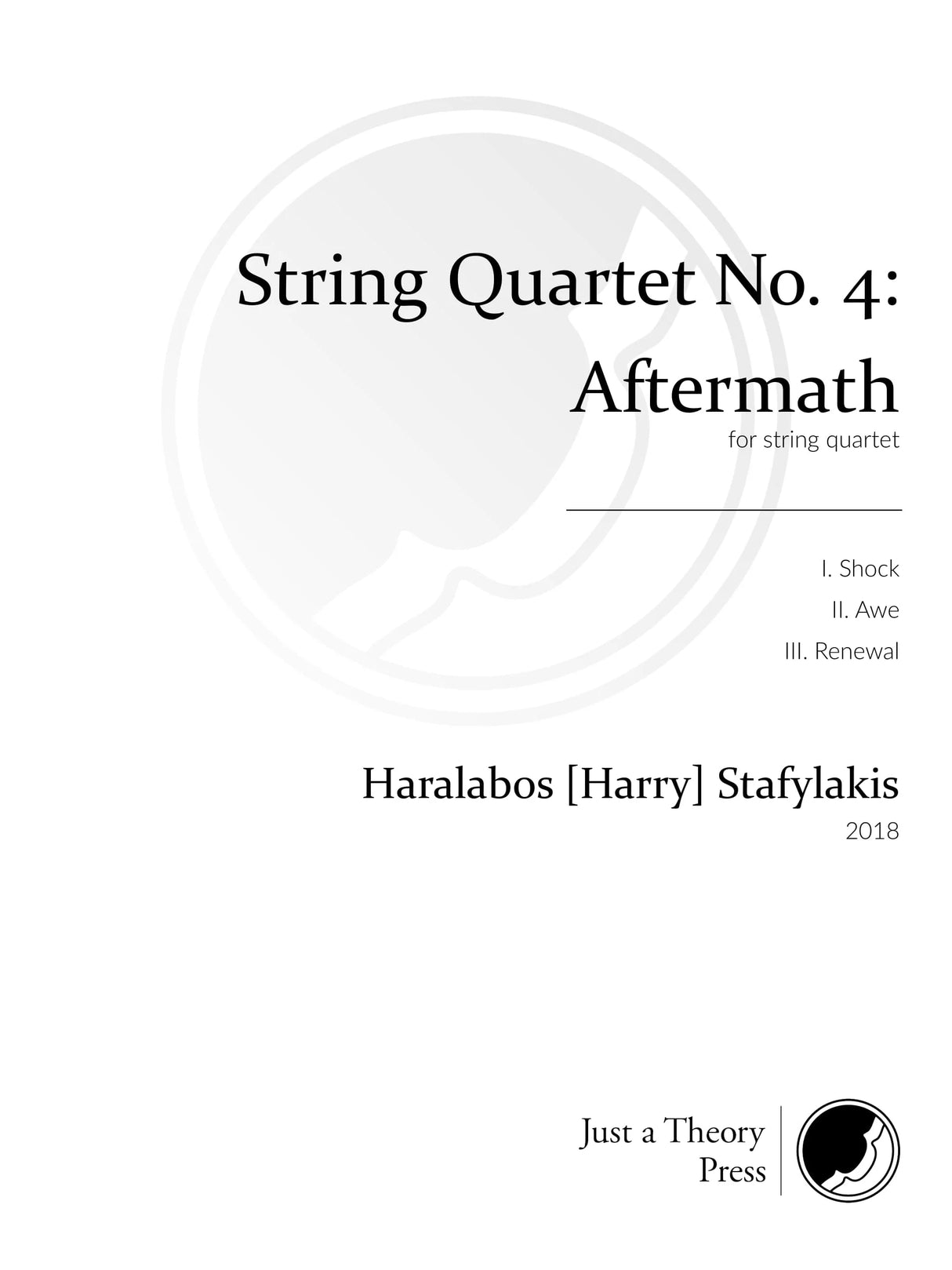 Stafylakis: String Quartet No. 4 ("Aftermath")