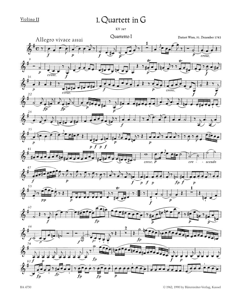 Mozart: The Ten Celebrated String Quartets