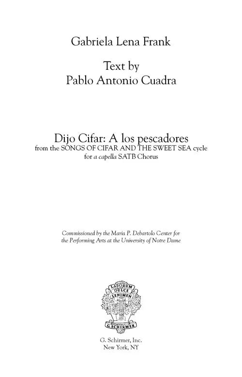 Frank: Dijo Cifar - a los pescadores