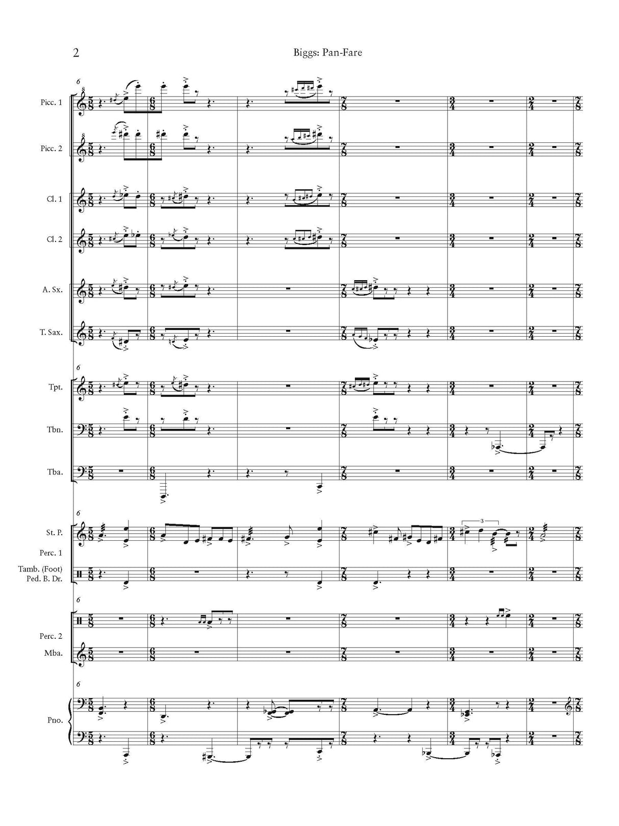 H. Biggs: Pan-fare