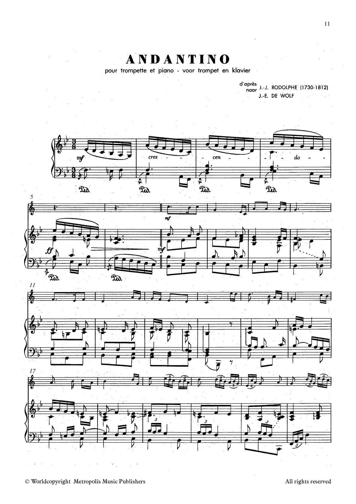 De Wolf: Selected Works for Trumpet and Piano