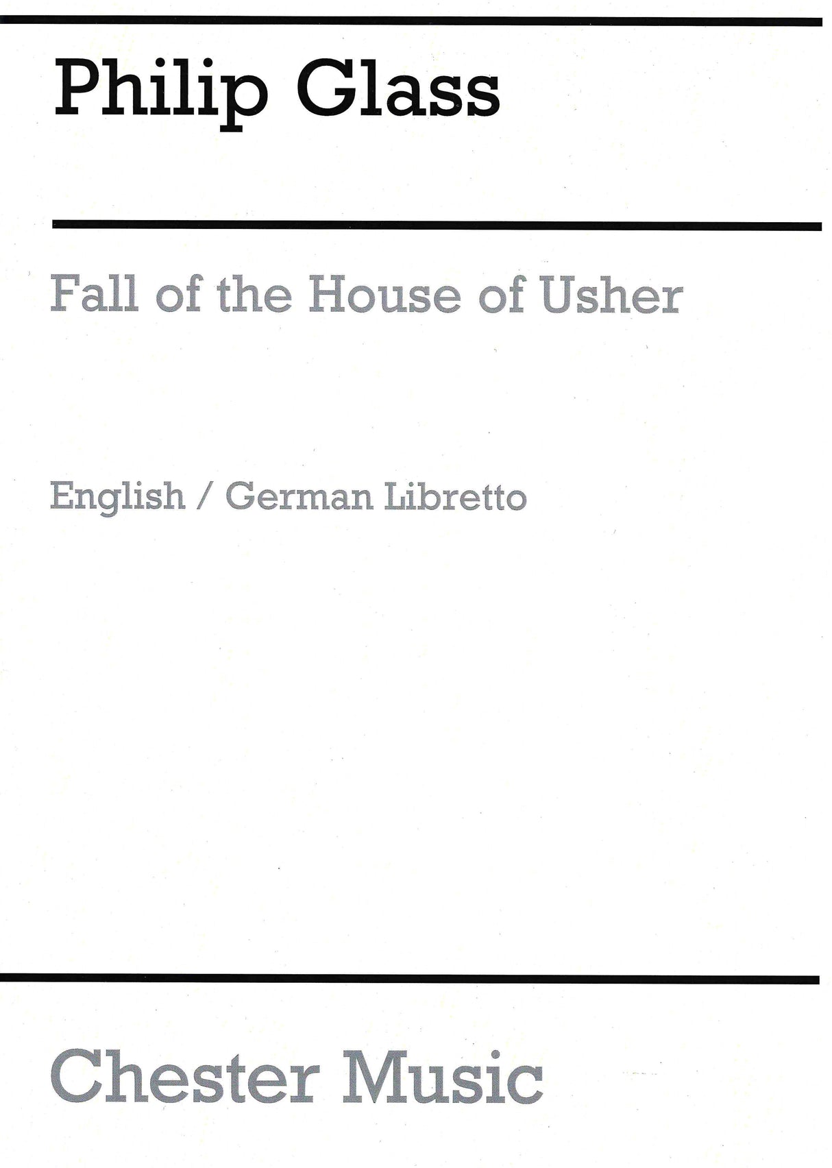 Glass: The Fall of the House of Usher