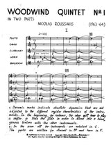 Roussakis: Woodwind Quintet
