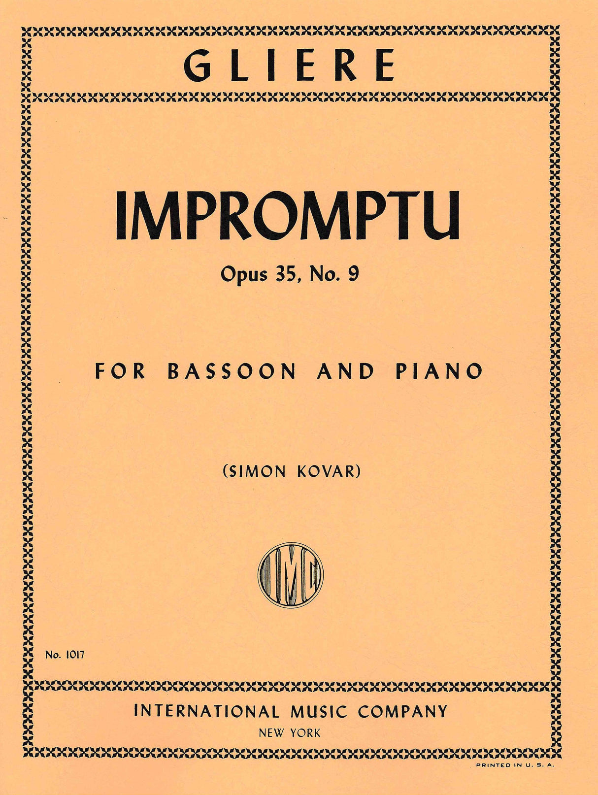 Glière: Impromptu, Op. 35, No. 9