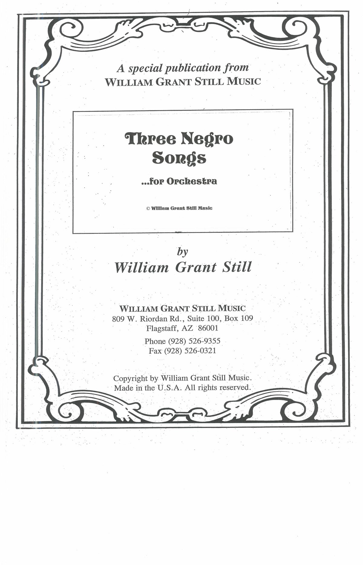 Still: 3 Negro Songs