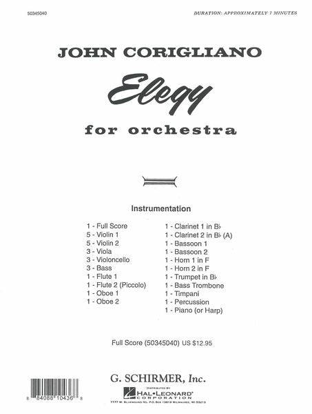 Corigliano: Elegy for Orchestra