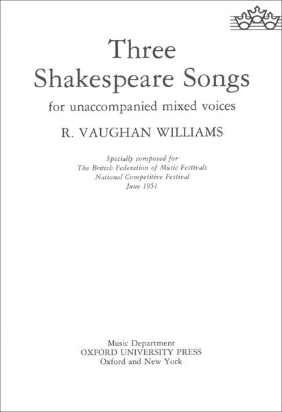 Vaughan Williams: 3 Shakespeare Songs