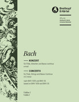 Bach: Flute Concerto in E Minor