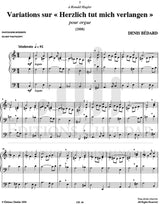 Bédard: Variations sur "Herzlich tut mich verlangen"