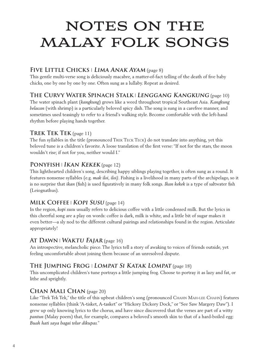 Malay Folk Songs Collection