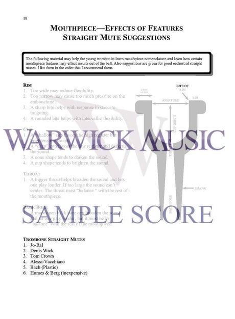 Baker: Tenor Trombone Handbook