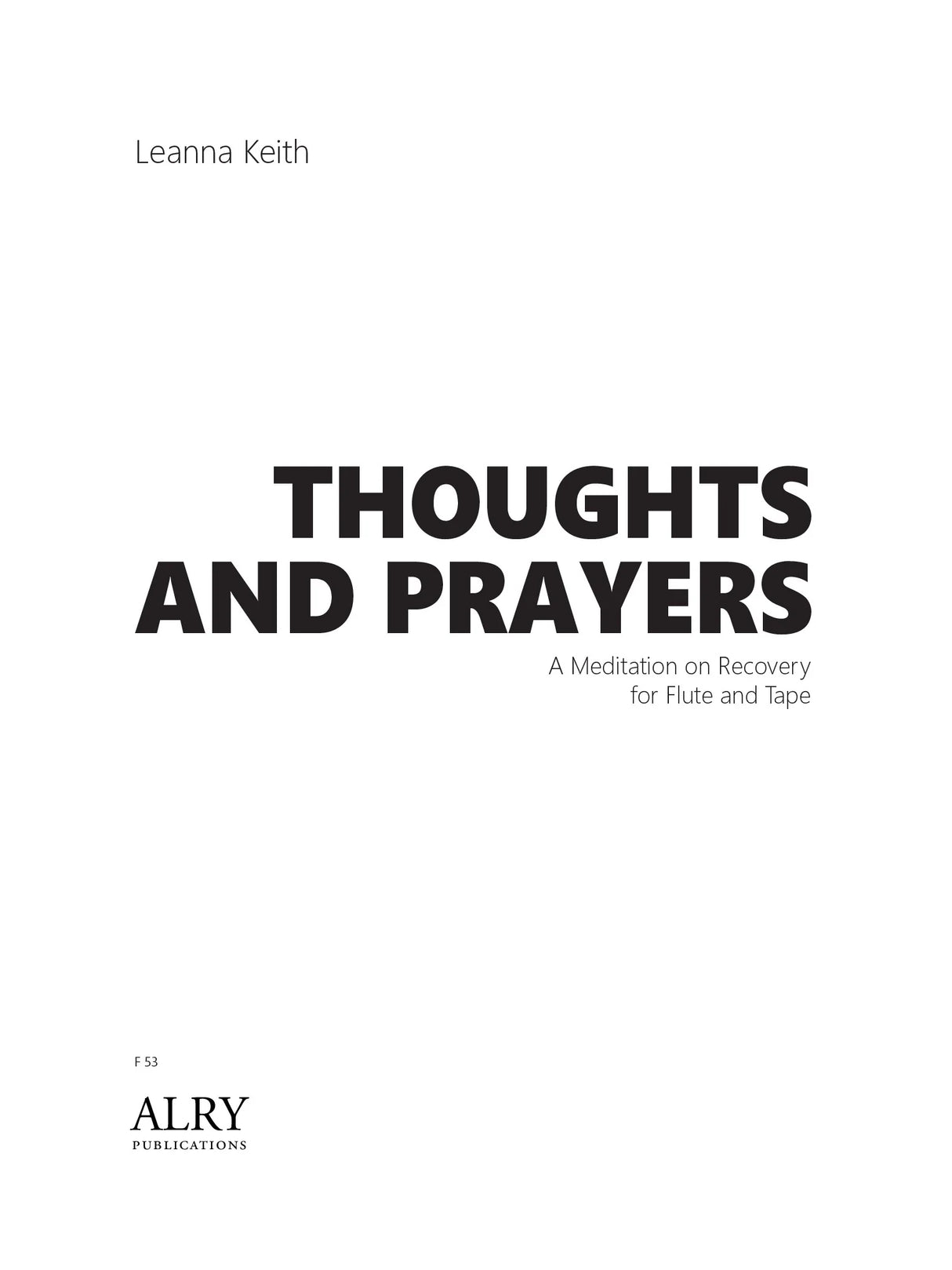 Keith: Thoughts and Prayers