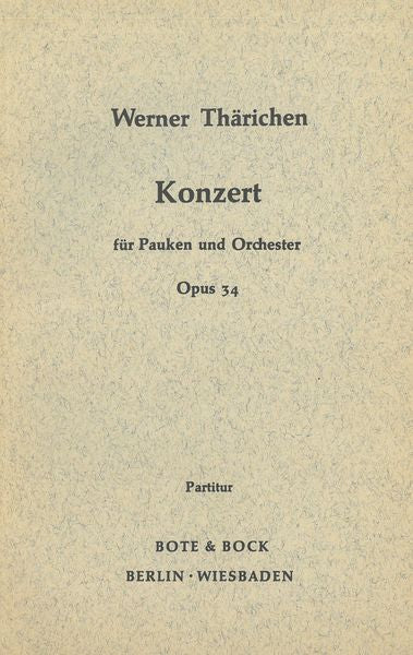 Thärichen: Timpani Concerto, Op. 34
