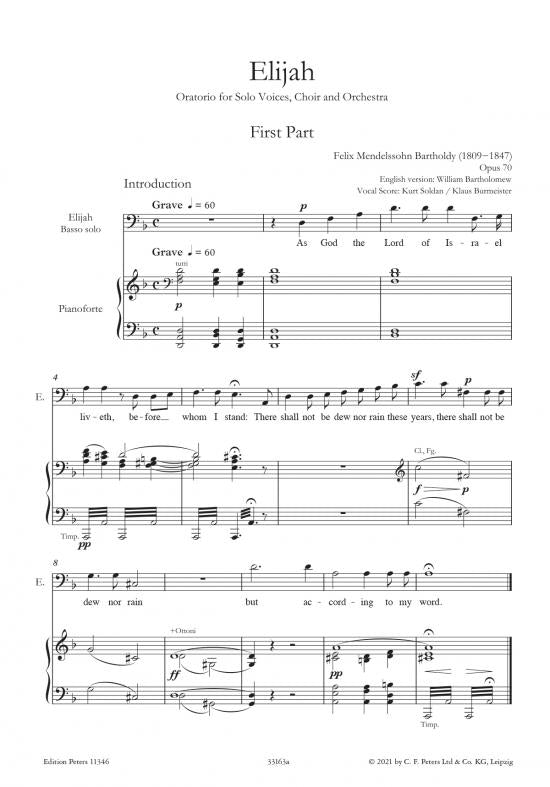 Mendelssohn: Elijah, MWV A 25, Op. 70