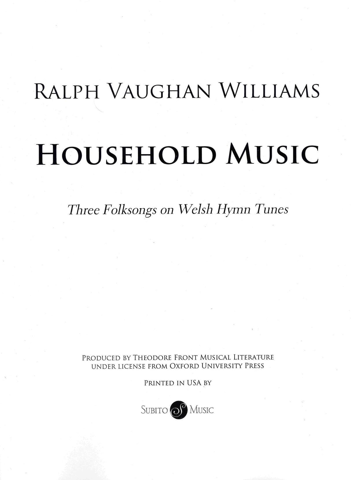Vaughan Williams: Household Music