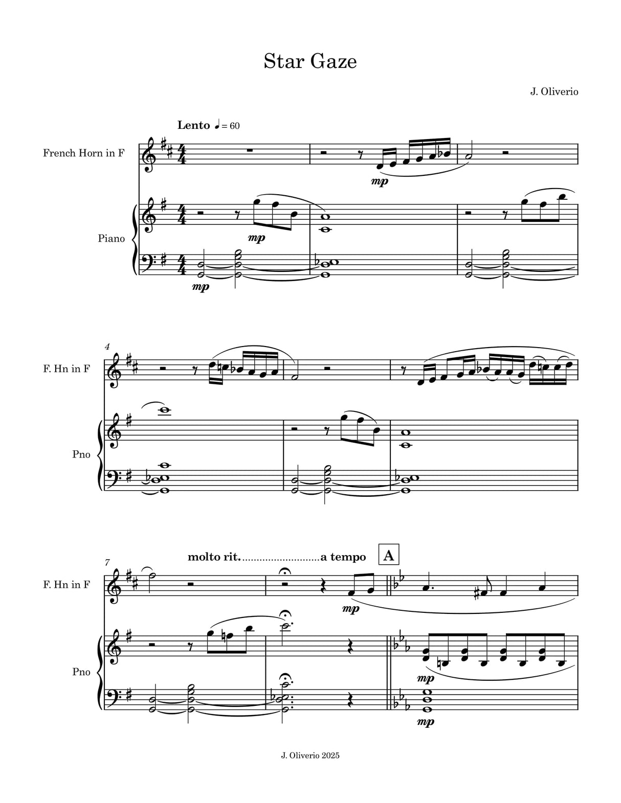 Oliverio: Star Gaze (Version for Horn & Piano)