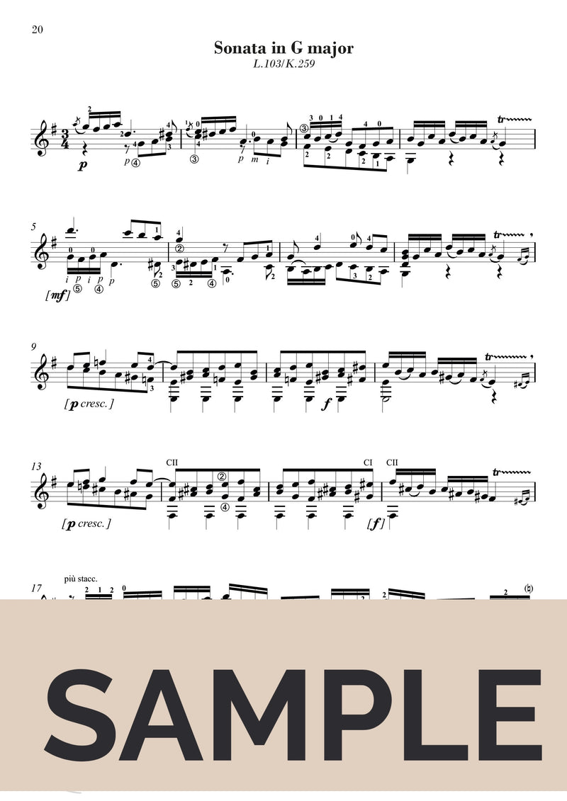 Scarlatti: 12 Sonatas (arr. for guitar)