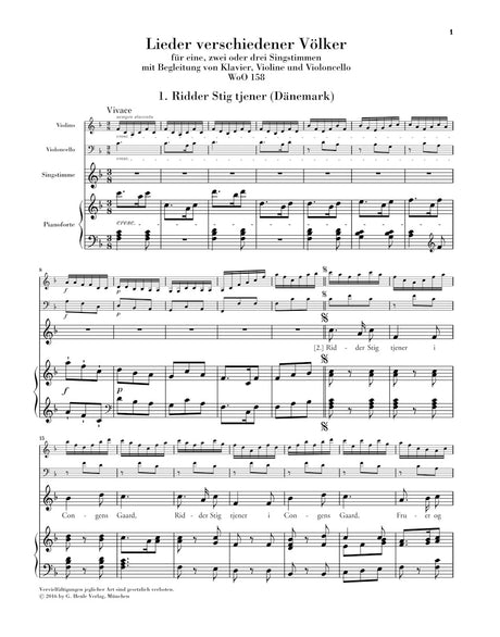 Beethoven: Lieder verschiedener Völker, WoO 158