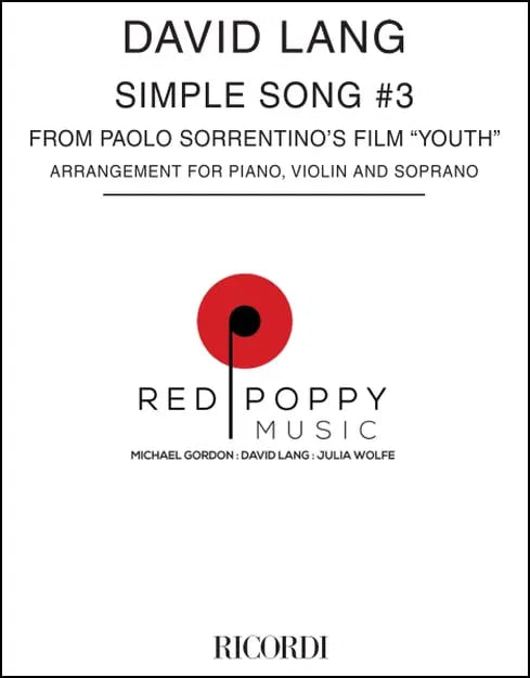 Lang: simple song #3 (Version for Soprano, Violin & Piano)