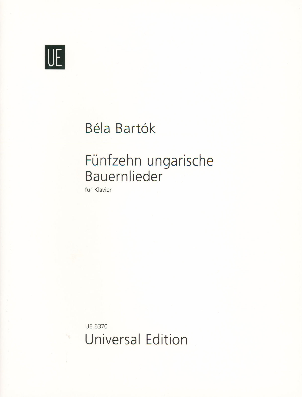 Bartók: 15 Hungarian Peasant Songs