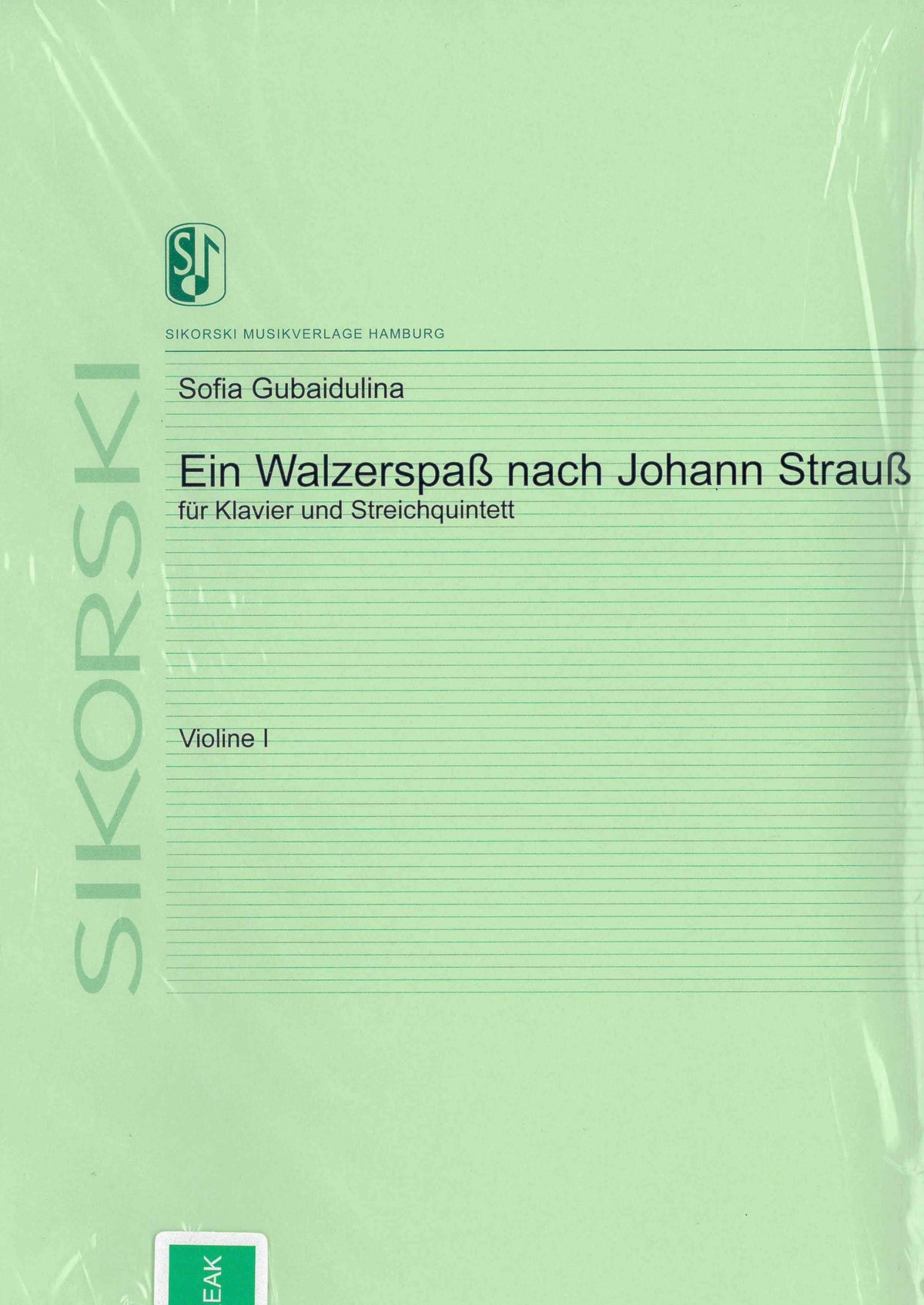 Gubaidulina: A Witty Waltz in the Style of Johann Strauss for Piano and String Quintet