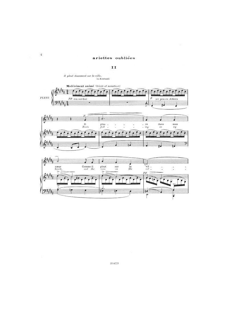 Debussy: Ariettes oubliées