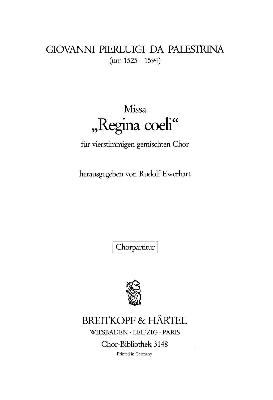 Palestrina: Missa "Regina coeli"