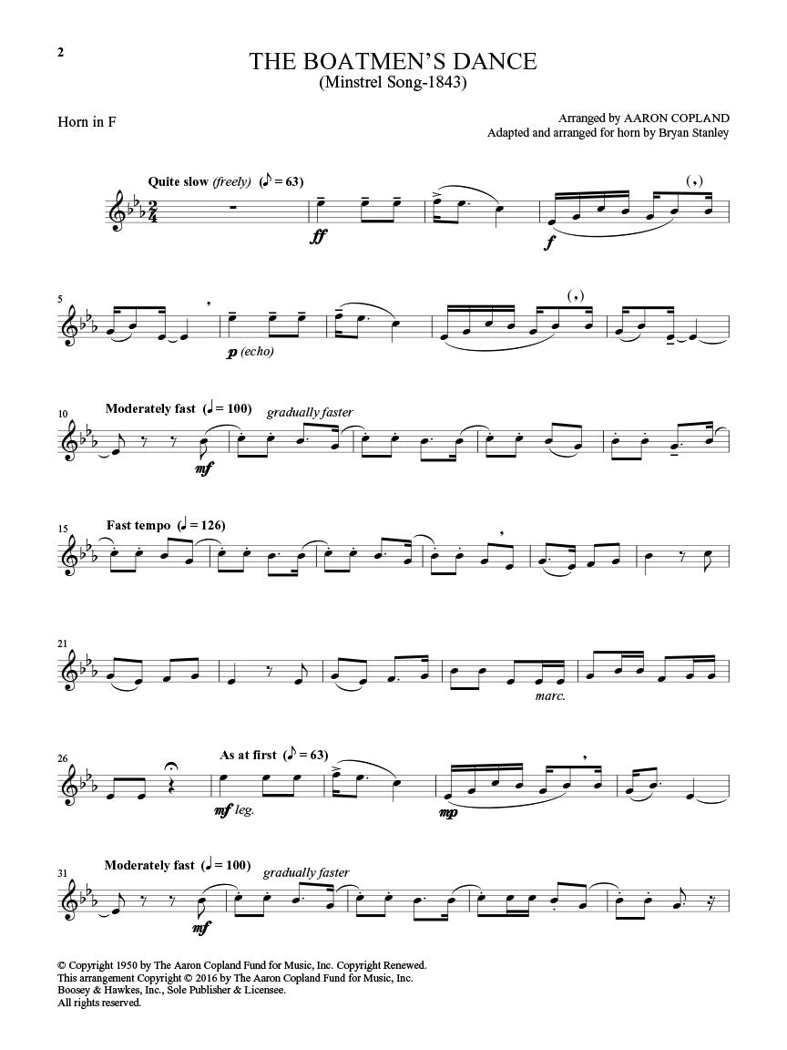 Copland: Old American Songs (arr. for horn & piano)