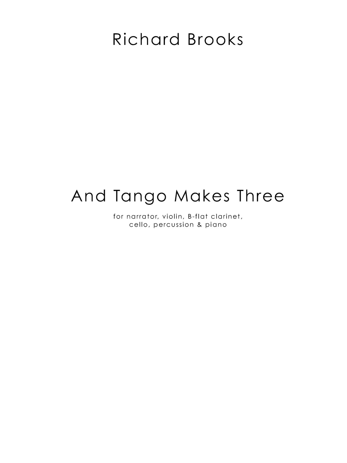 Brooks: And Tango Makes Three