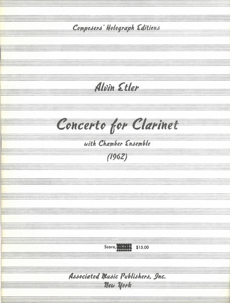 Etler: Clarinet Concerto