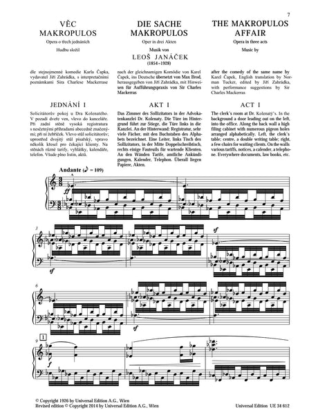 Janáček: The Makropulos Affair