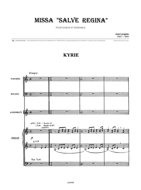 Langlais: Missa Salve Regina, Op. 81