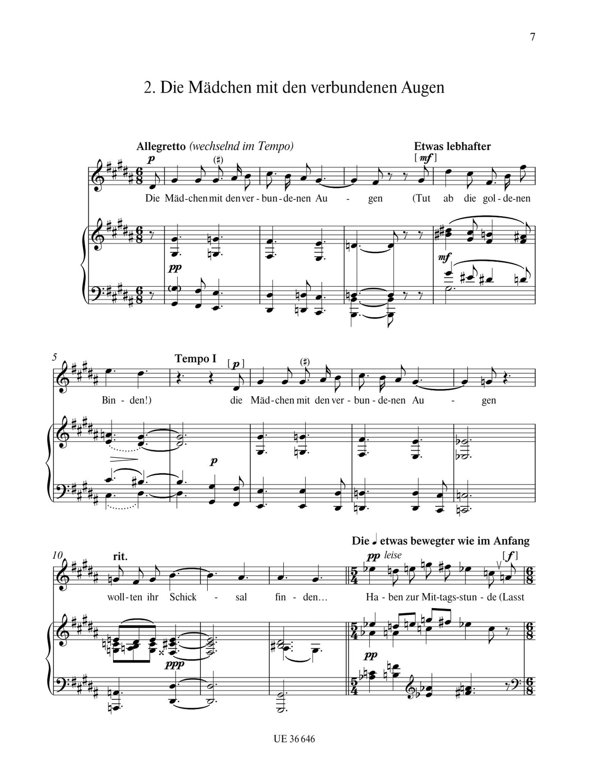 Zemlinsky: 6 Songs, Op. 13