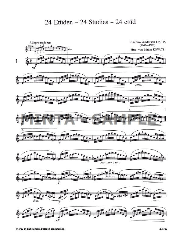 J. Andersen: 24 Etudes, Op. 15