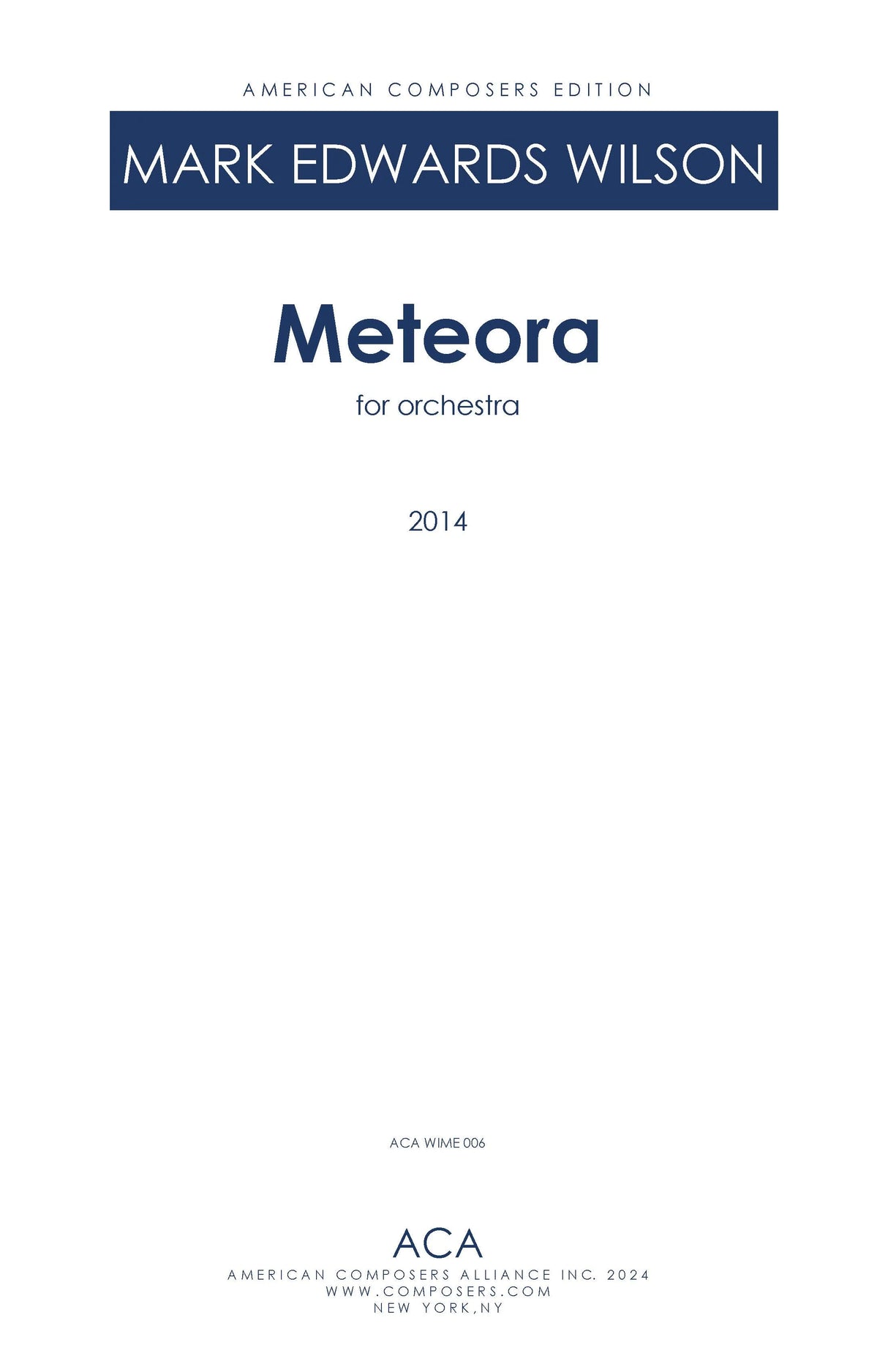 Wilson: Meteora