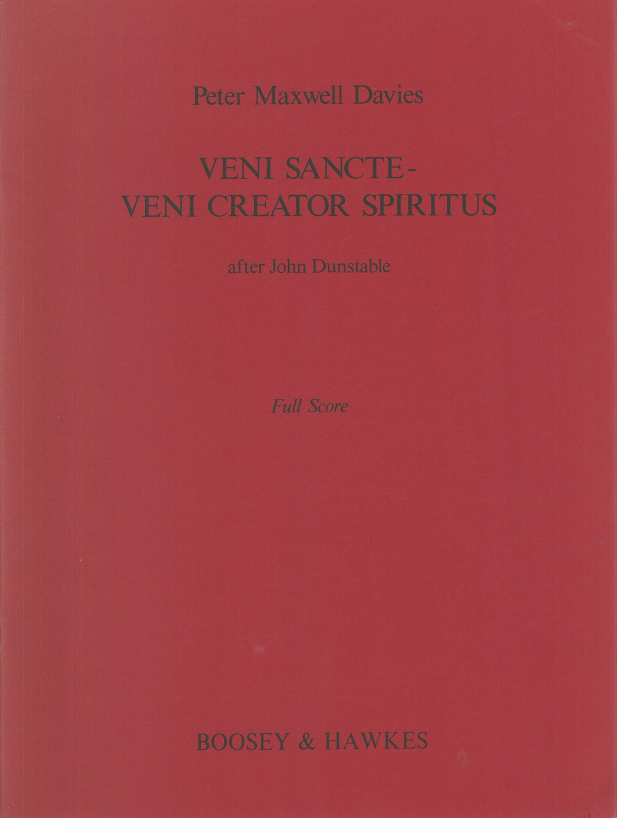 Davies: Veni Sancte-Veni Creator Spiritus