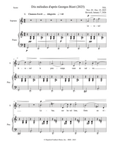 Lee: Dix Mélodies d'après Georges Bizet