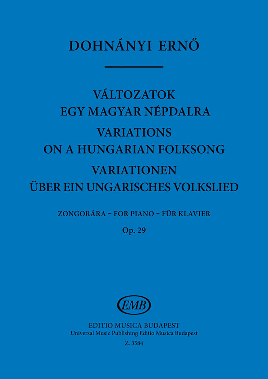 Dohnányi: Variations on a Hungarian Folksong, Op. 29