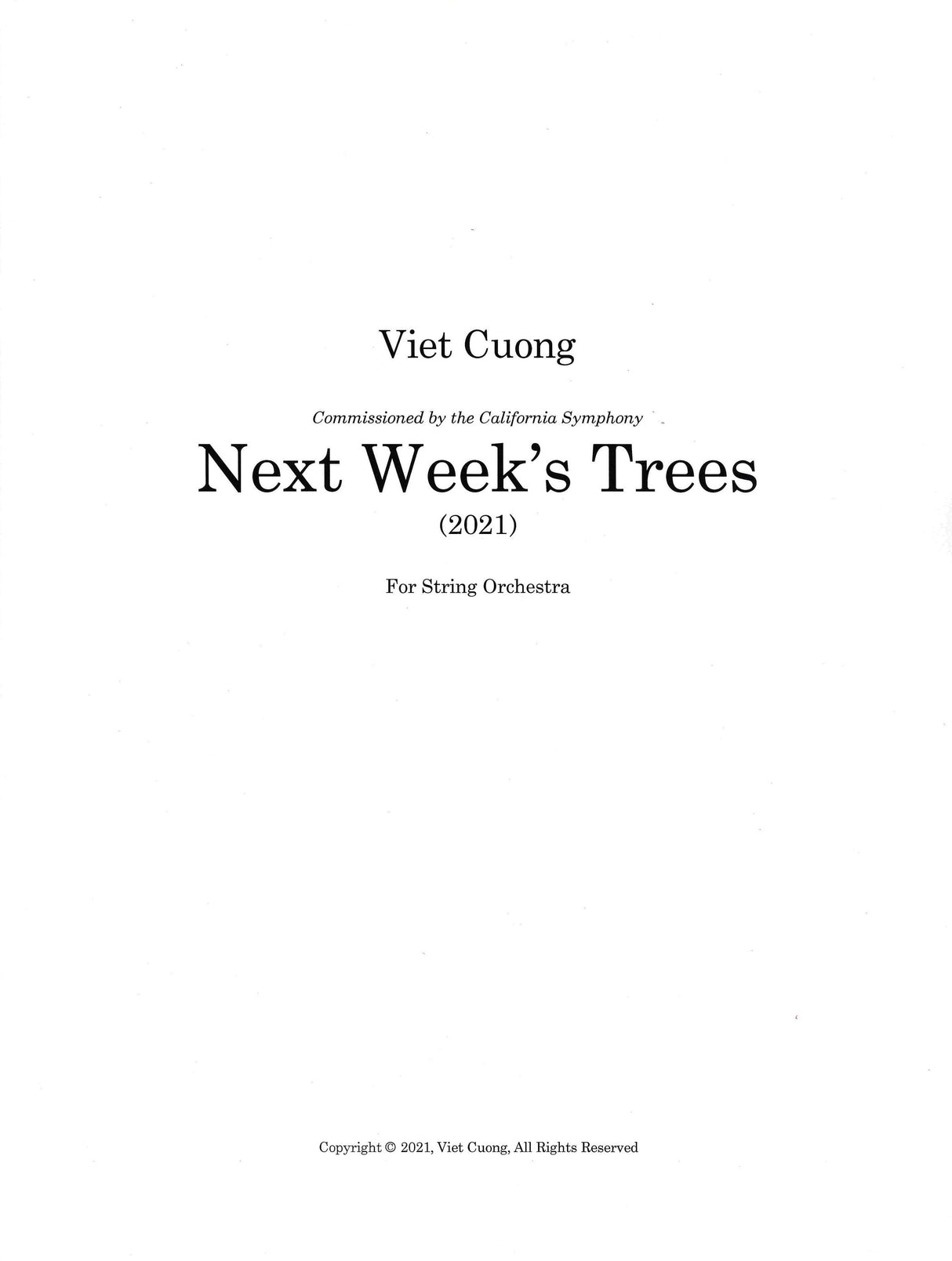 Cuong: Next Week's Trees