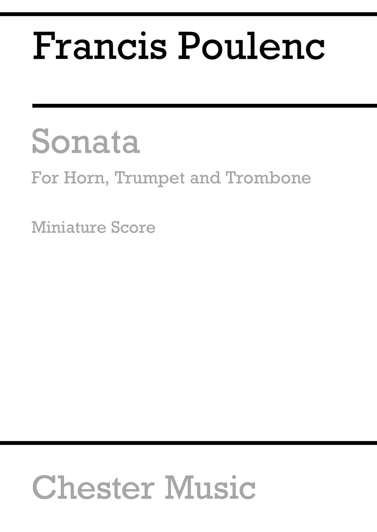 Poulenc: Sonata for Horn, Trumpet and Trombone
