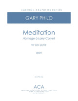 Philo: Meditation