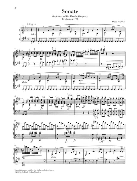 Clementi: Piano Sonata in G Major, Op. 37, No. 2