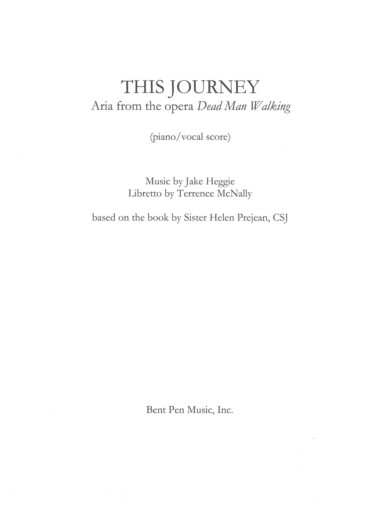 Heggie: This Journey