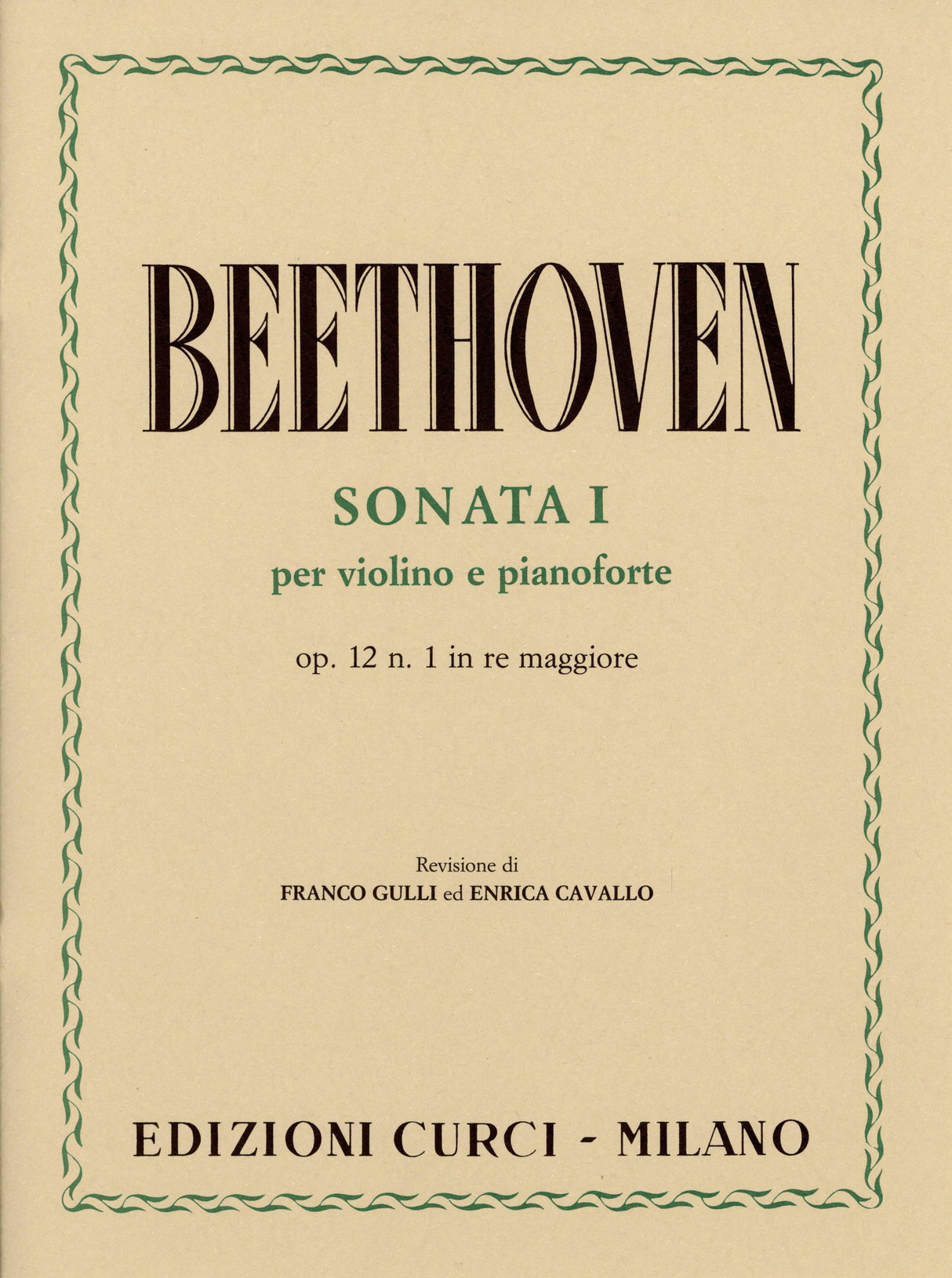 Beethoven: Violin Sonata in D Major, Op. 12, No. 1