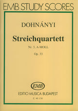 Dohnányi: String Quartet No. 3 in A Minor, Op. 33
