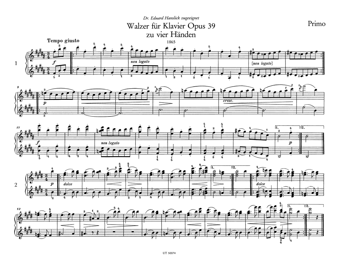 Brahms: Waltzes, Op. 39