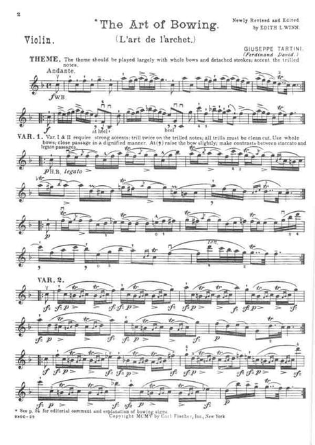 Tartini: The Art Of Bowing